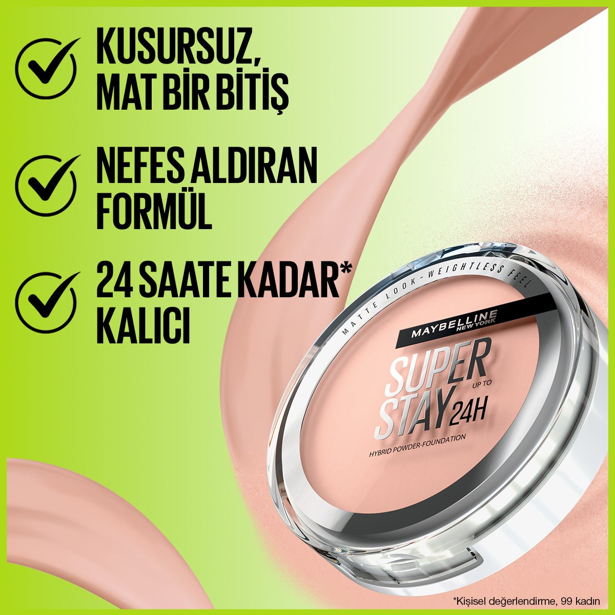 Maybelline New York Superstay Hibrit Pudra - Fondöten - 30 - Melori