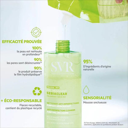 SVR Sebiaclear Gel Moussant Temizleyici Jel 400 ml - Melori