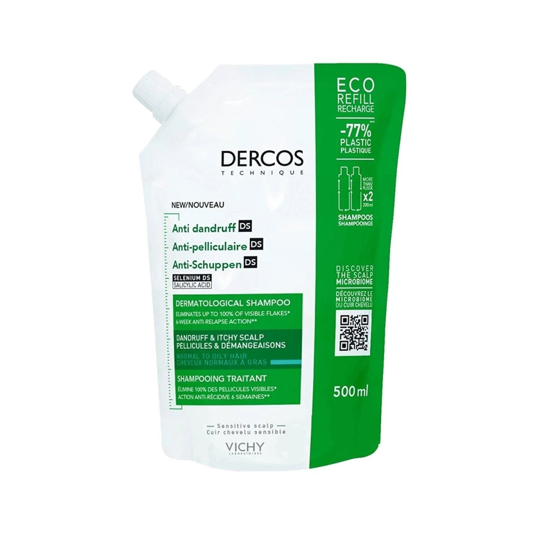 Vichy Dercos Anti Dandruff Kepek Karşıtı Şampuan 500 ml Normal ve Yağlı Saçlar - Melori