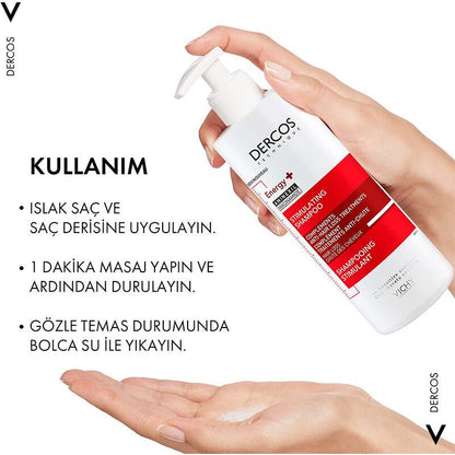 Vichy Dercos Energising Saç Dökülmesine Karşı Şampuan 400 ml - Melori