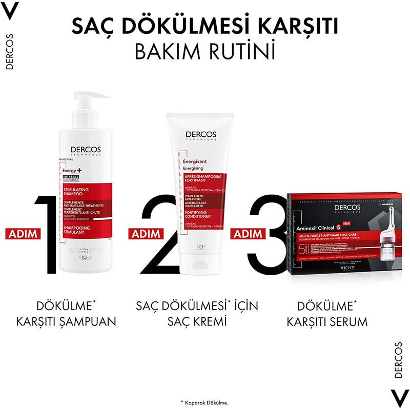 Vichy Dercos Energising Saç Dökülmesine Karşı Şampuan 400 ml - Melori